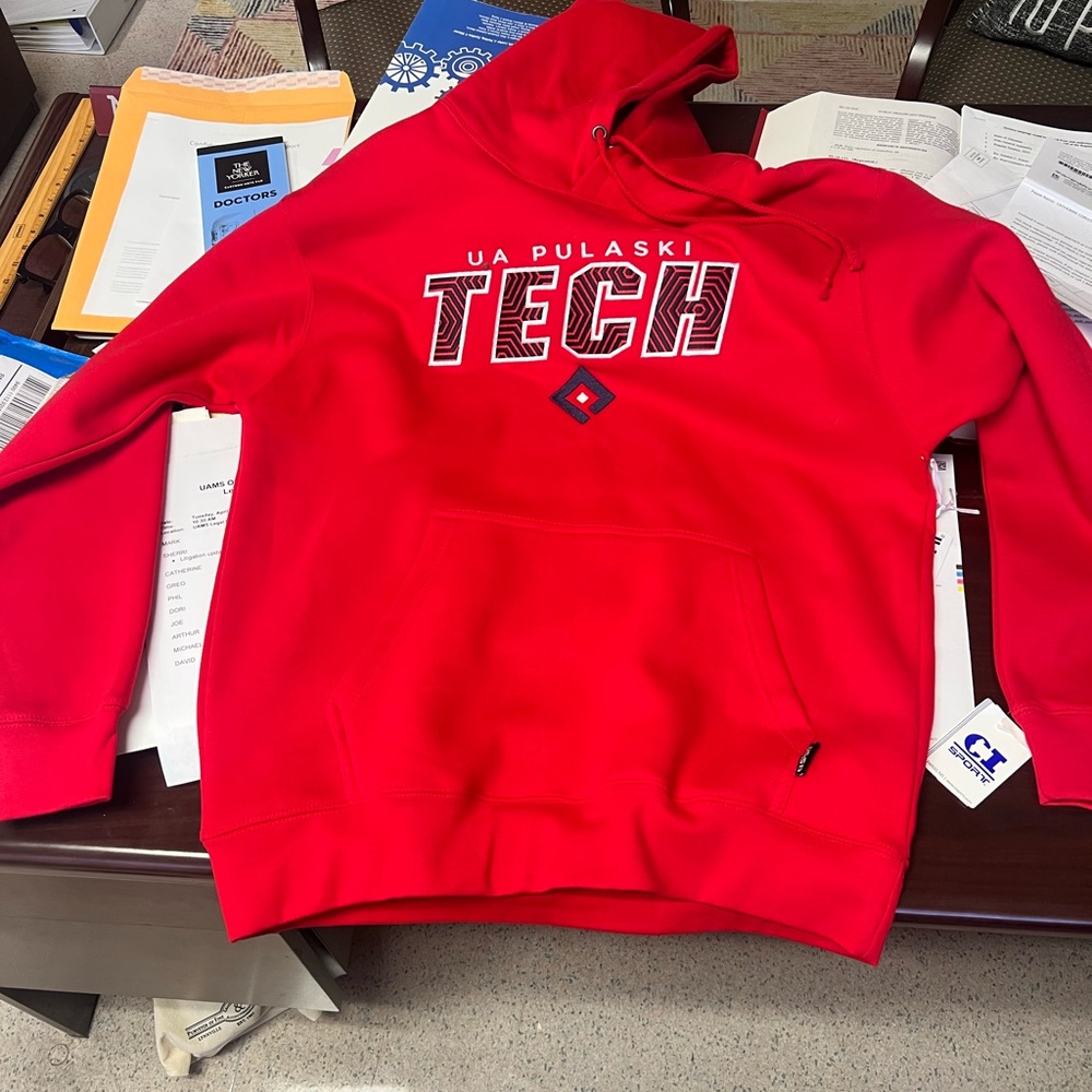 Red UA Pulaski Tech Hoodie - L
